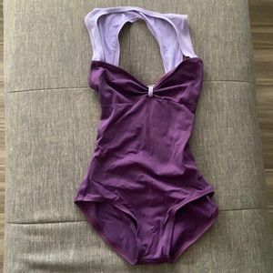 Natalie Dancewear Two-Shade Purple Leotard